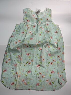 Women Floral Nightgown - Light Mint  Sz L VTG 90’s cottage core prairie Grandma